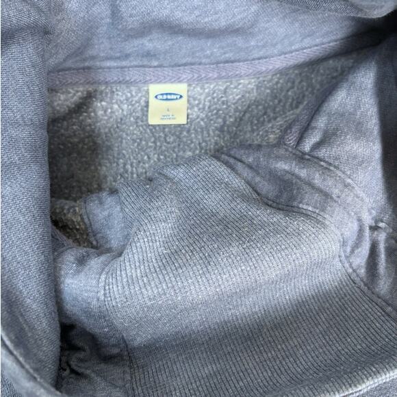 Old Navy Half-Zip Pullover Oversized Sweatshirt Heather Blue Athleisure Size L - Picture 5 of 7